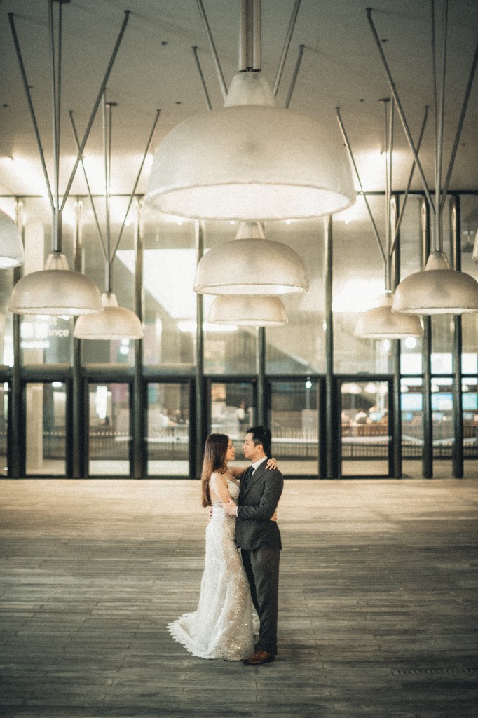 Michelle and Tom embracing